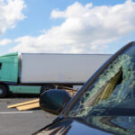 smashed window on passenger side